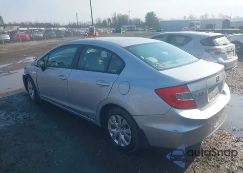 2012 Honda Civic Lx from USA, damaged, VIN 19XFB2F58CE065435